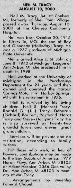 Best Western Of Harbor Springs (Harbor Springs Motor Lodge, Harbor Springs Motor Inn) - Aug 13 2000 Former Owner Passes Away